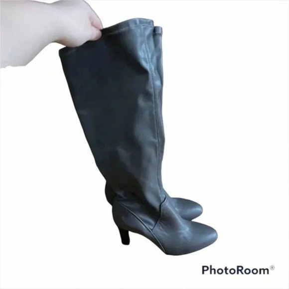 Franco Sarto gray heeled boots5 NWOT